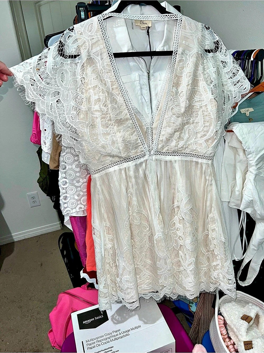 TOBI Lina White Lace Skater